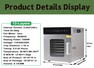 food dehydrator 12 layers